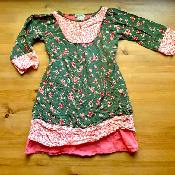 Girls Boho Style Floral Tunic - Picture 1 of 13